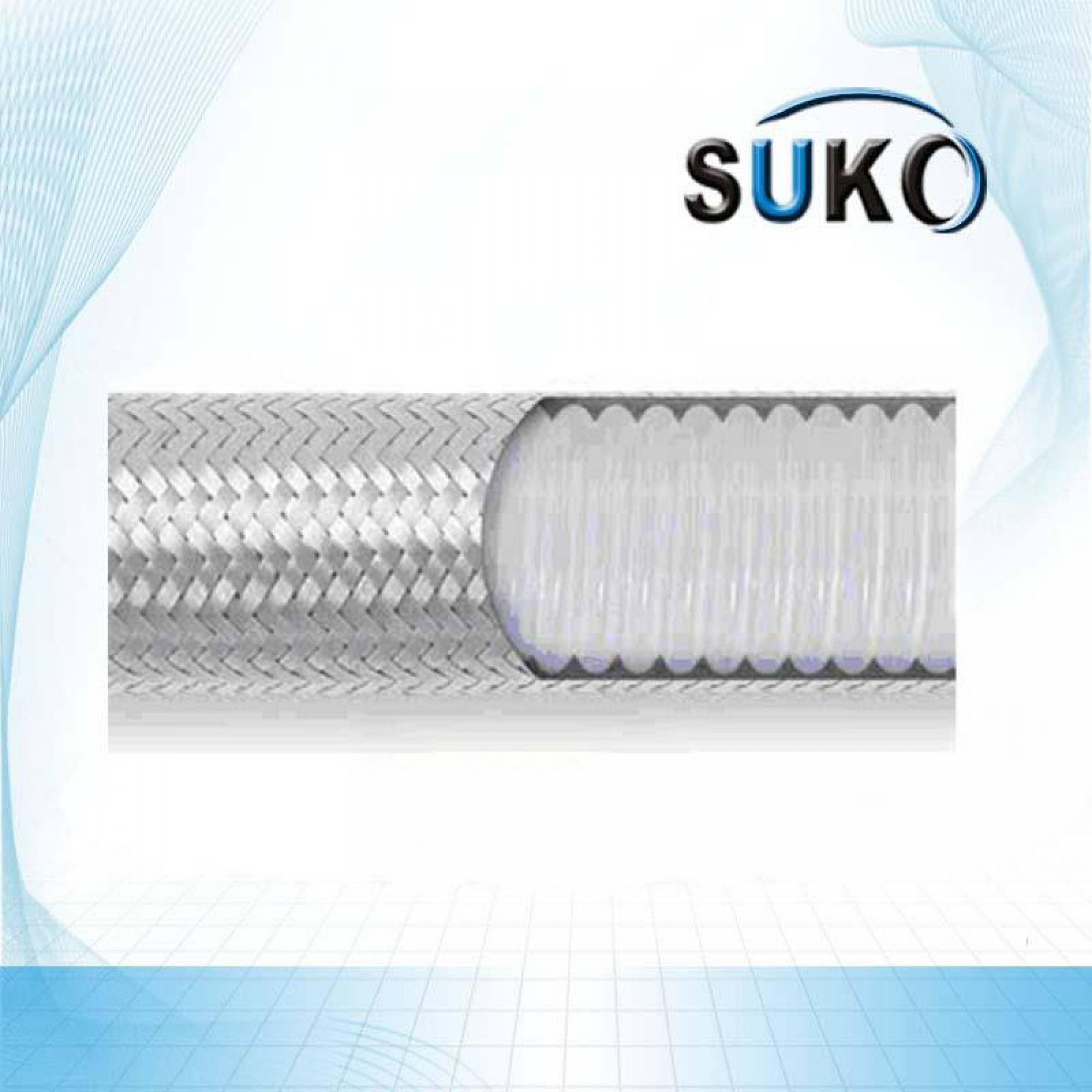 Braided PTFE corrugate tube